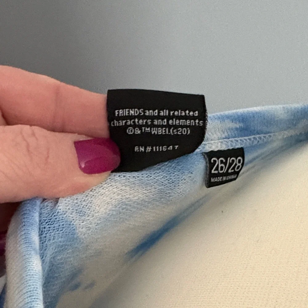 FRIENDS Blue and White Tie-Dye Sweatshirt - Picture 3 of 5